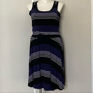 Navy stripe soft & stretchy plus size tank skater dress Old Navy
